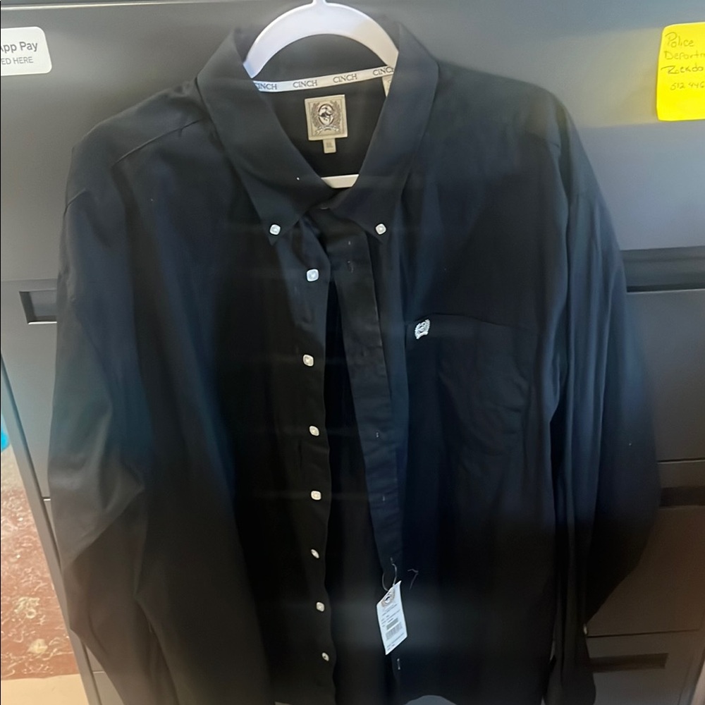 Cinch Black Casual Button Down Shirt